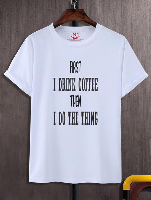unisex typographic printed t-shirt - 20689048 -  Standard Image - 0