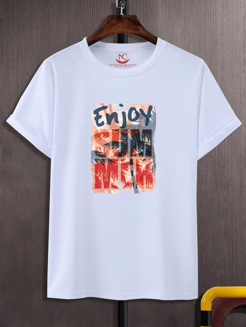 unisex typographic printed t-shirt - 20689271 -  Zoom Image - 0
