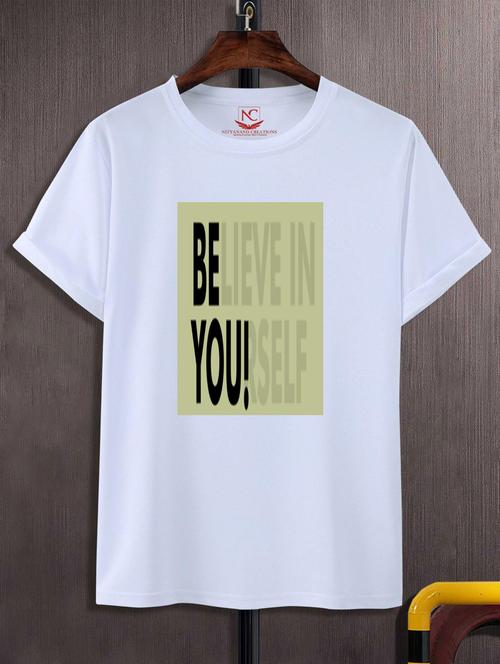unisex typographic printed t-shirt - 20689878 - Standard Image - 0