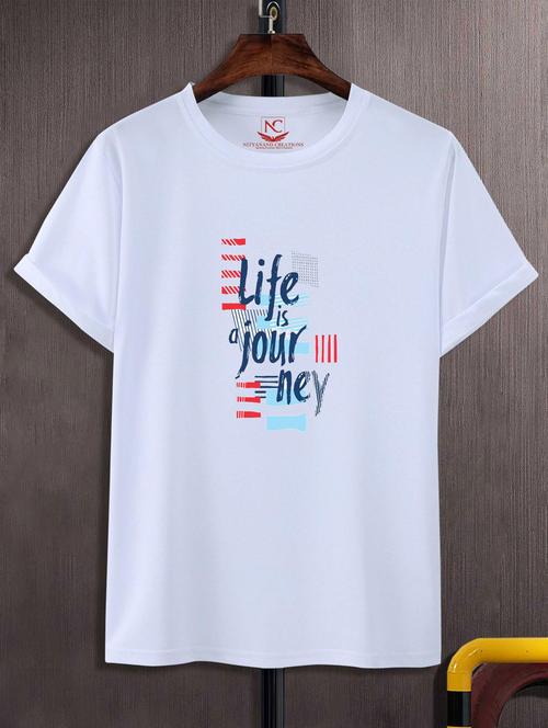 unisex typographic printed t-shirt - 20690591 - Standard Image - 0