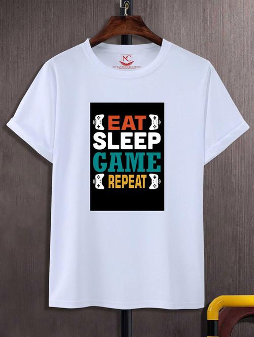 unisex typographic printed t-shirt - 20691111 -  Standard Image - 0