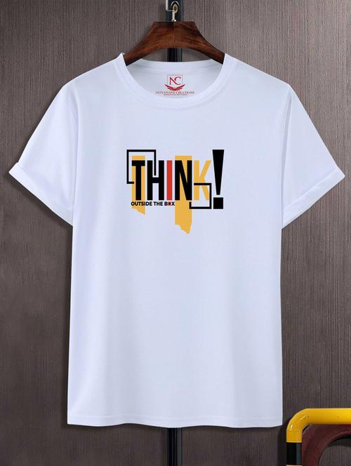unisex typographic printed t-shirt - 20691122 - Standard Image - 0