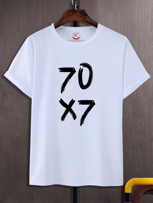 unisex typographic printed t-shirt - 20691132 - Standard Image - 0