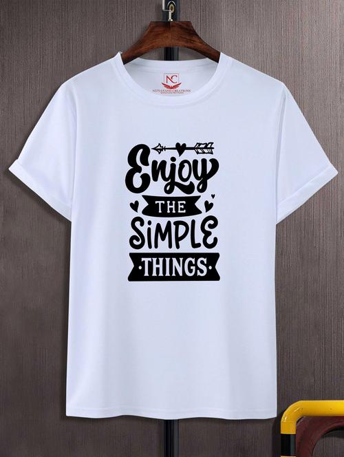 unisex typographic printed t-shirt - 20691138 - Standard Image - 0