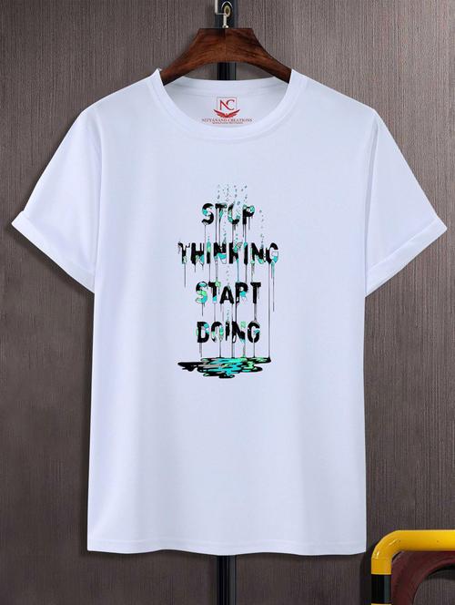 unisex typographic printed t-shirt - 20691257 - Standard Image - 0