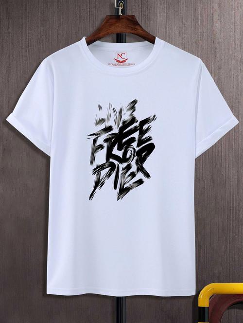 unisex typographic printed t-shirt - 20691318 - Standard Image - 0
