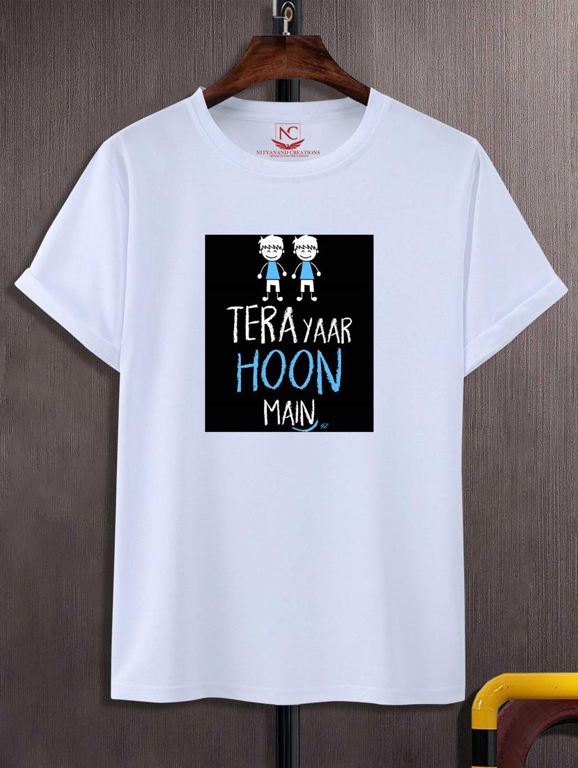 unisex typographic printed t-shirt - 20691375 - Zoom Image - 0