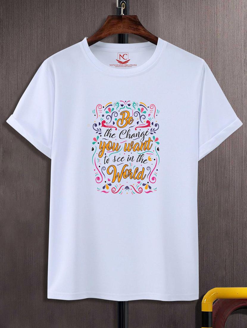 unisex typographic printed t-shirt - 20691523 -  Zoom Image - 0