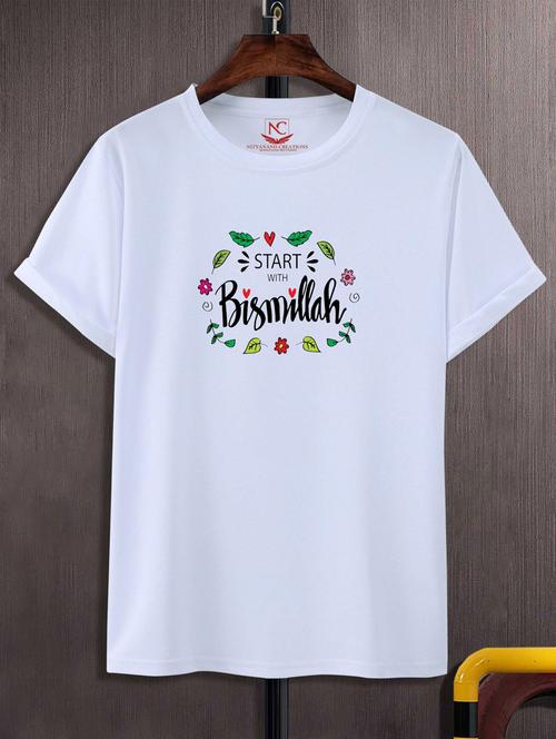 unisex typographic printed t-shirt - 20692026 -  Standard Image - 0
