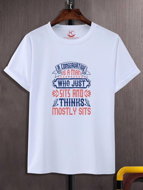 unisex typographic printed t-shirt - 20694007 -  Standard Image - 0