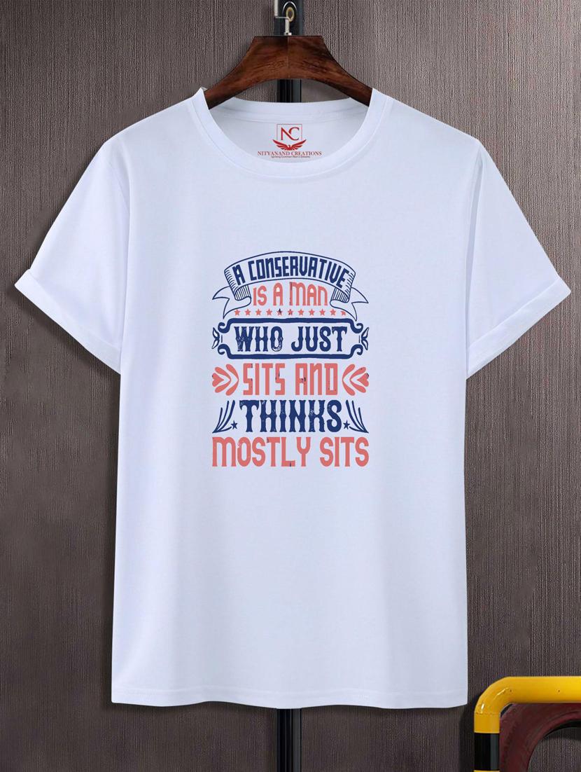 unisex typographic printed t-shirt - 20694007 -  Zoom Image - 0