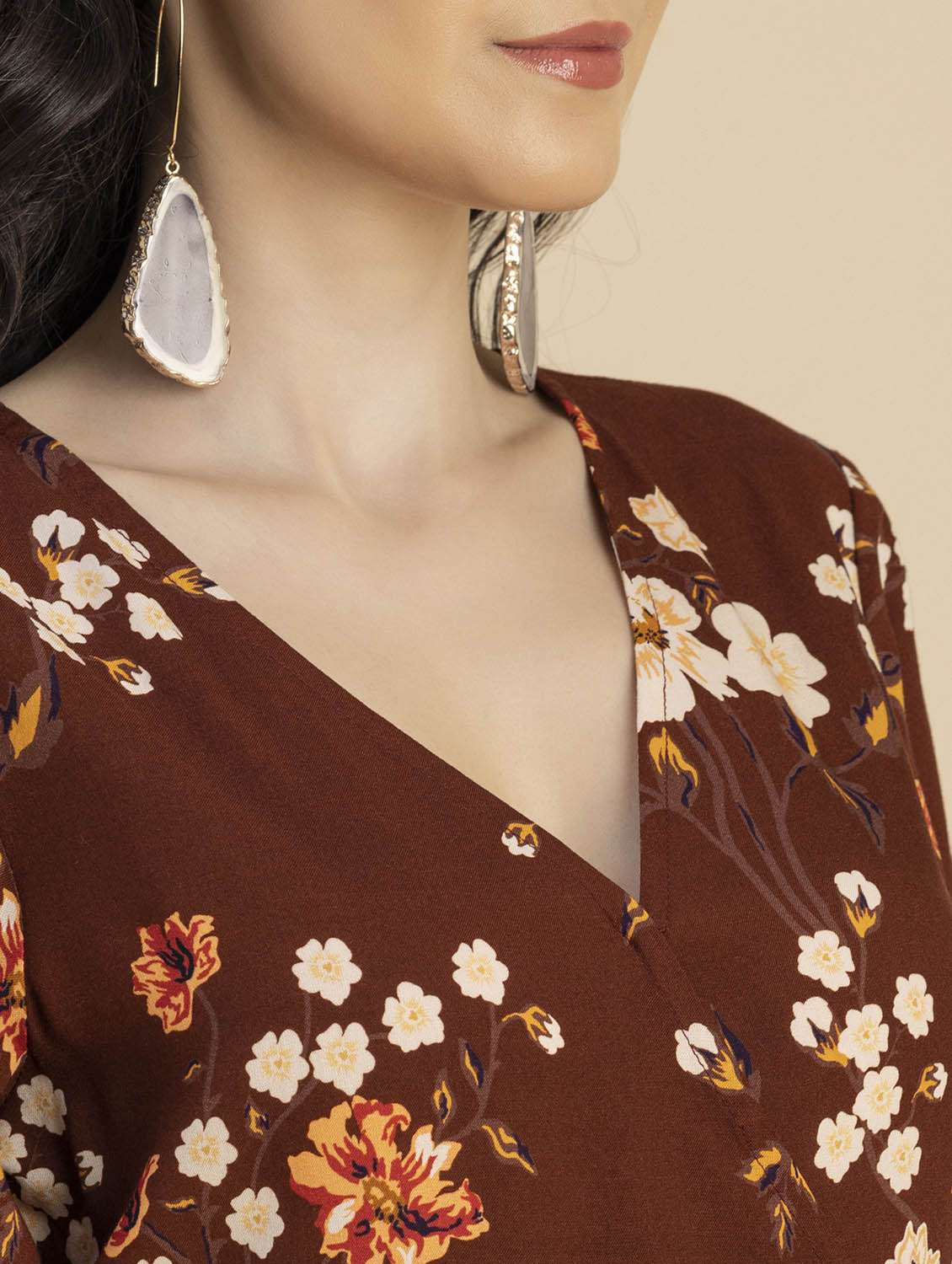 women floral print high low dress - 20694776 -  Standard Image - 5