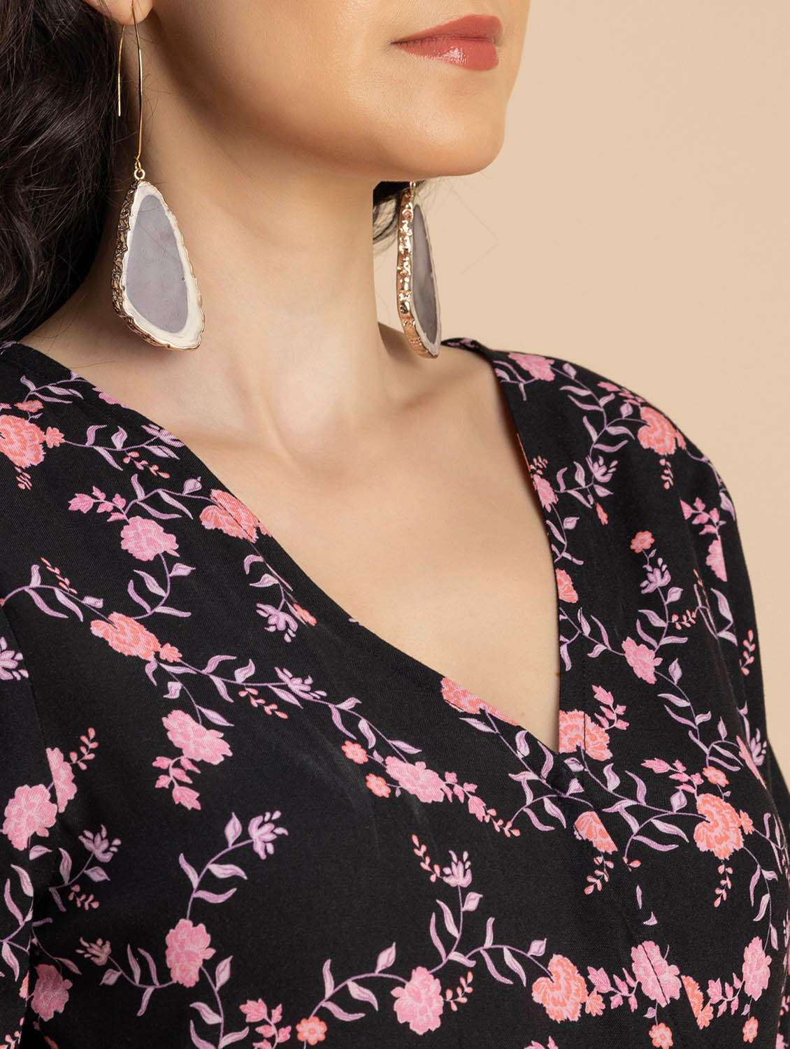 Women Floral Print High Low Dress - 20694777 -  Standard Image - 5