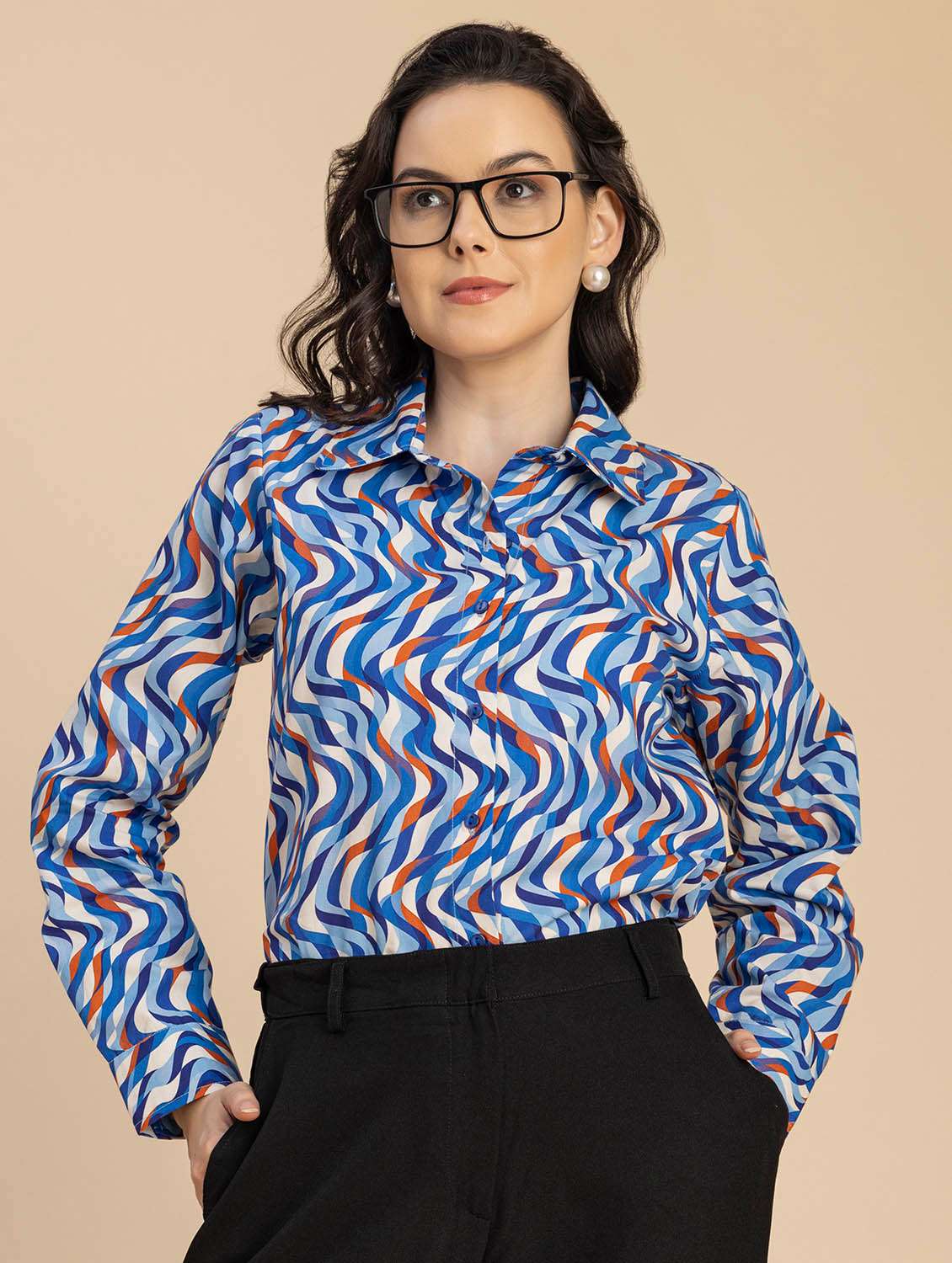 Women Printed Long Sleeves Shirt - 20694831 -  Standard Image - 3