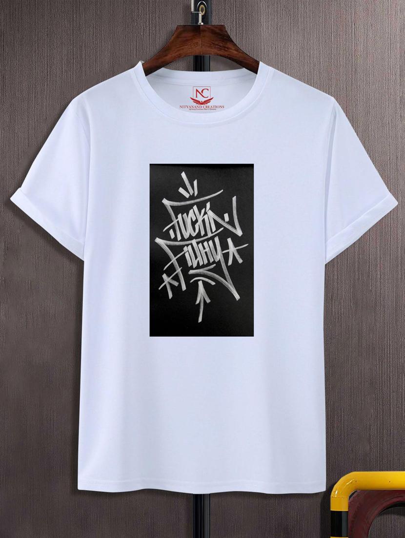unisex typographic printed t-shirt - 20694853 - Zoom Image - 0