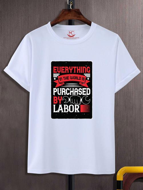 unisex typographic printed t-shirt - 20694863 - Standard Image - 0