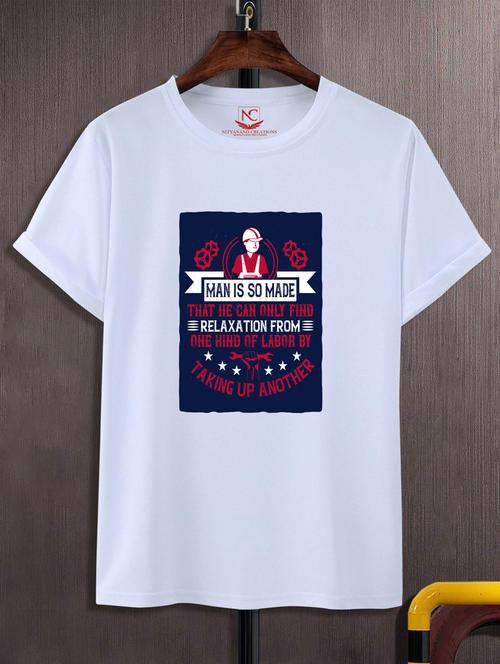 unisex typographic printed t-shirt - 20694871 -  Standard Image - 0