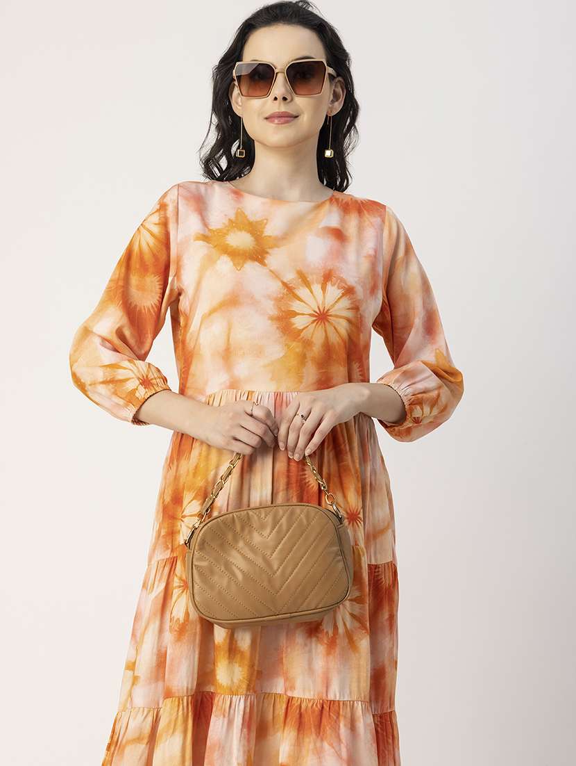 women long sleeves tiered dress - 20695426 -  Standard Image - 5