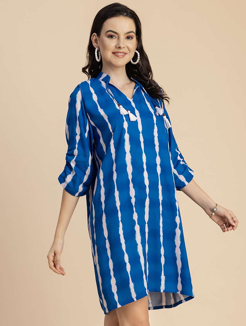 women mandarin neck straight dress - 20696256 -  Standard Image - 3