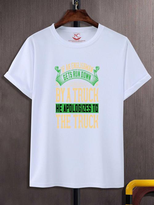 unisex typographic printed t-shirt - 20697229 -  Standard Image - 0