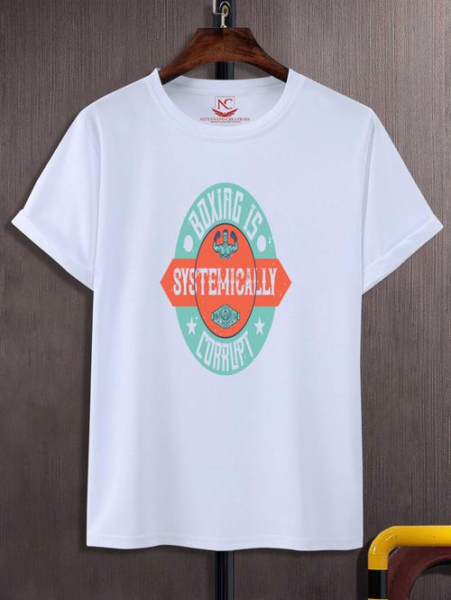 unisex typographic printed t-shirt - 20697350 -  Standard Image - 0