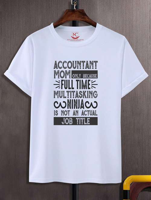 unisex typographic printed t-shirt - 20697444 - Standard Image - 0