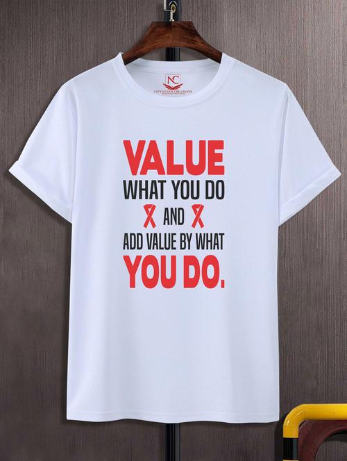 unisex typographic printed t-shirt - 20697573 -  Standard Image - 0