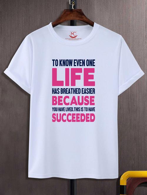 unisex typographic printed t-shirt - 20697579 - Standard Image - 0
