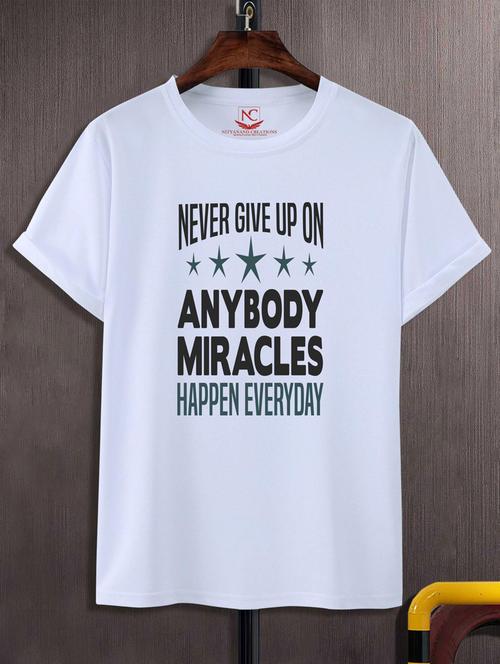 unisex typographic printed t-shirt - 20697584 -  Standard Image - 0