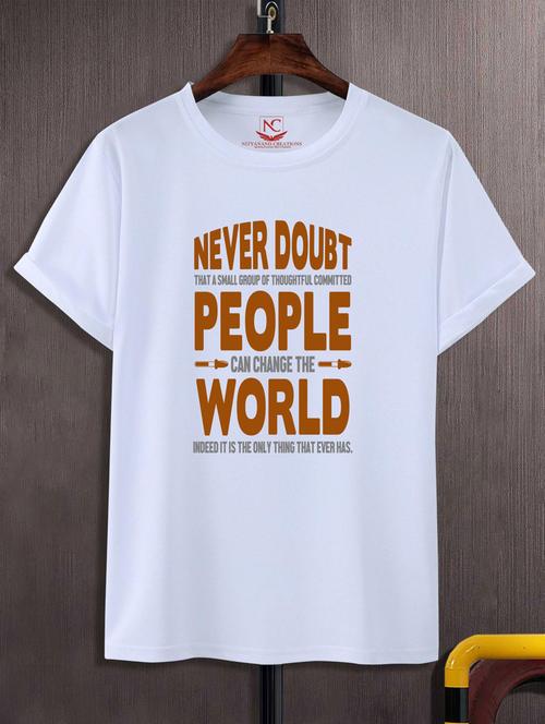 unisex typographic printed t-shirt - 20697590 -  Standard Image - 0