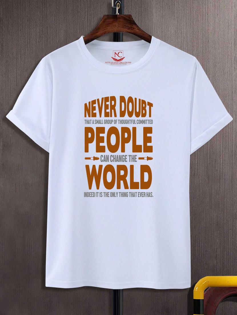 unisex typographic printed t-shirt - 20697590 -  Zoom Image - 0
