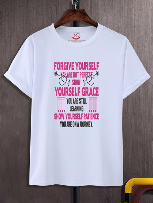 unisex typographic printed t-shirt - 20697595 - Standard Image - 0