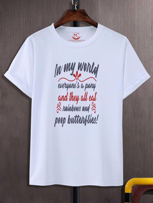 unisex typographic printed t-shirt - 20697631 -  Standard Image - 0