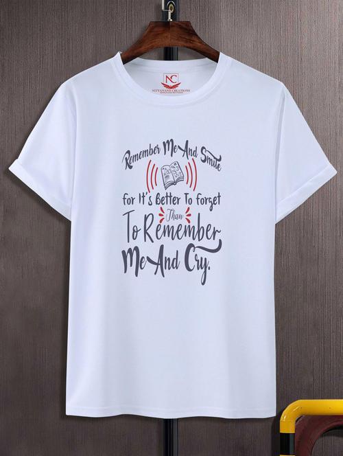unisex typographic printed t-shirt - 20697666 -  Standard Image - 0