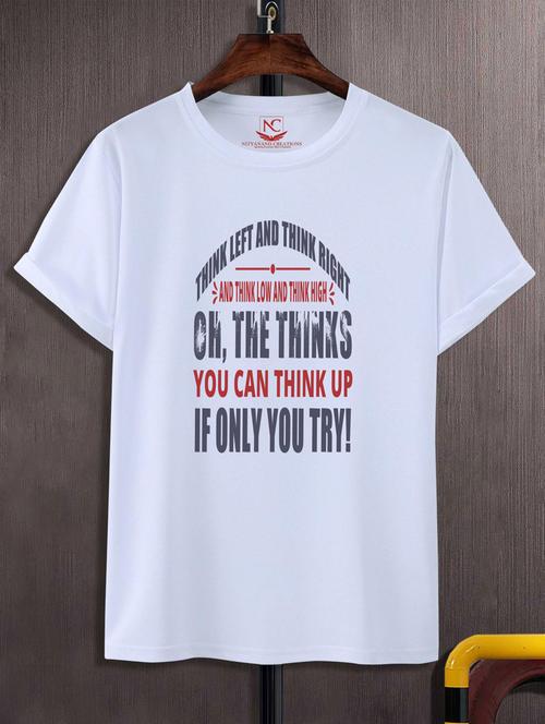 unisex typographic printed t-shirt - 20697671 -  Standard Image - 0