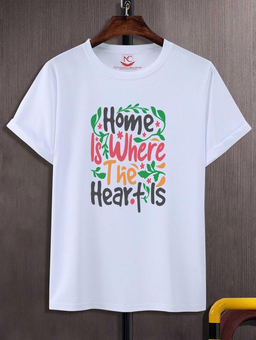 unisex typographic printed t-shirt - 20697750 - Standard Image - 0