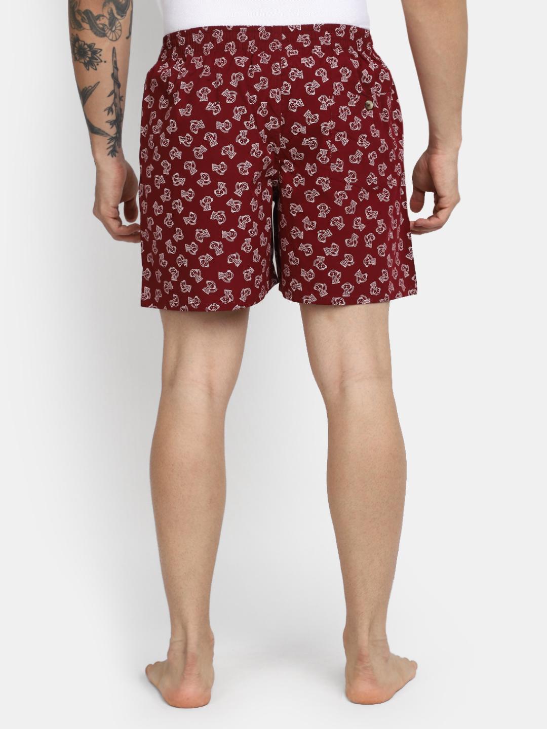 maroon cotton boxer - 20698637 - Standard Image - 3