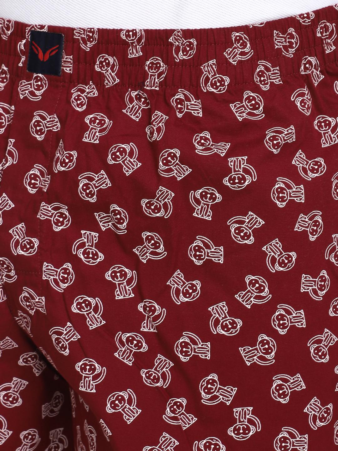 maroon cotton boxer - 20698637 - Standard Image - 5