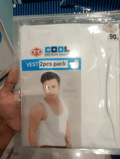 white cotton single jersey vest - 20699135 -  Standard Image - 0