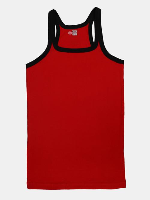 red cotton rib vest - 20699239 - Standard Image - 0