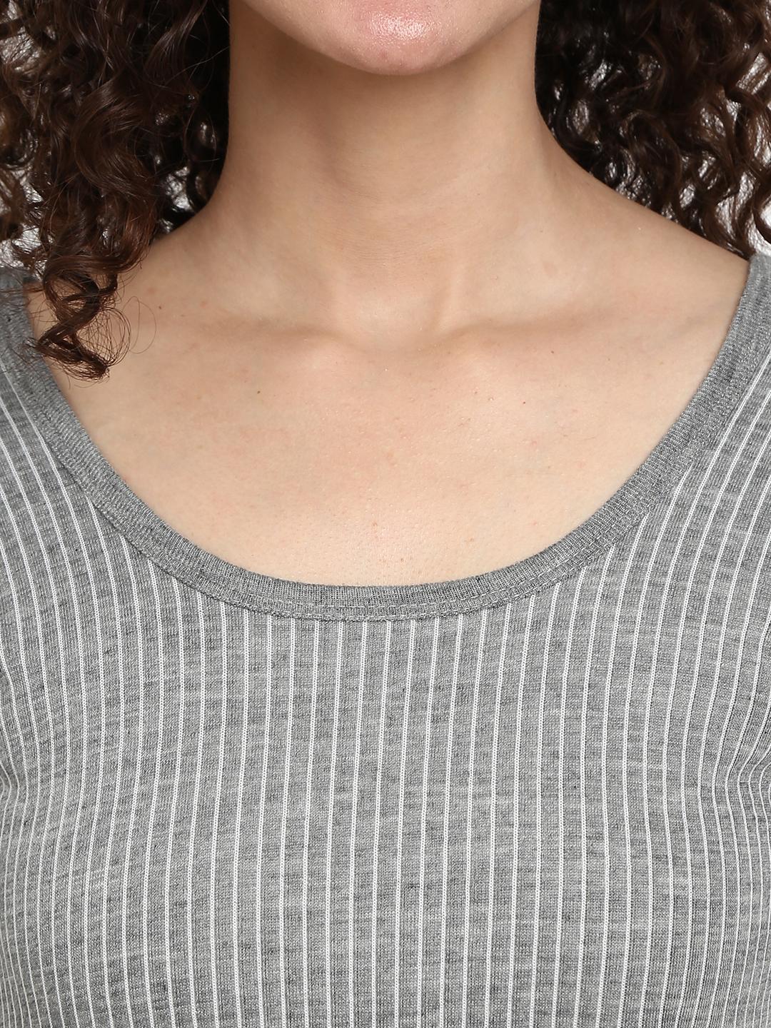 grey melange poly cotton thermals & inner wear - 20699618 - Standard Image - 3