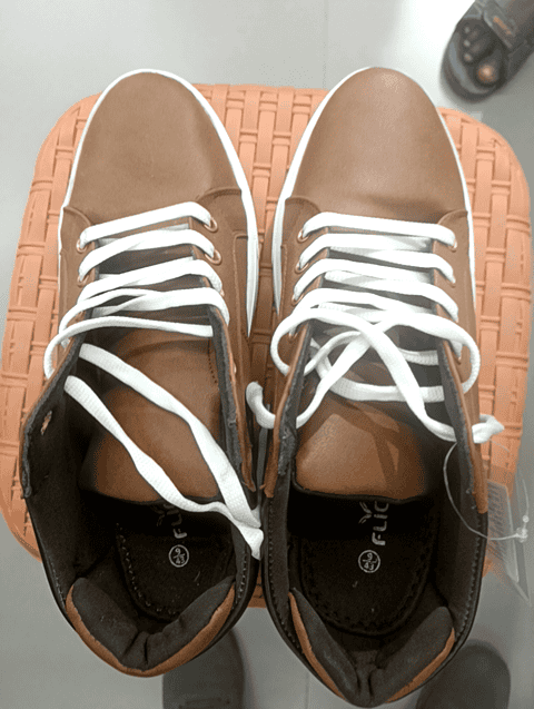 tan pu (polyurethane) shoes - 20699838 -  Standard Image - 0