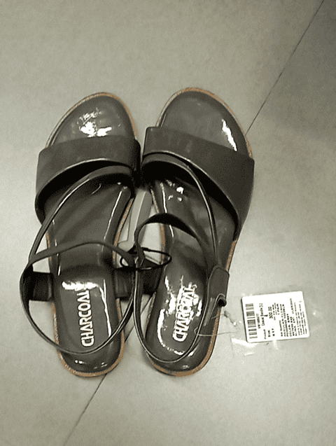 grey pu (polyurethane) sandals - 20701246 -  Standard Image - 0