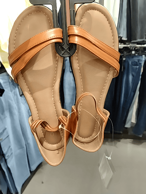 tan pu (polyurethane) sandals - 20701276 - Standard Image - 0