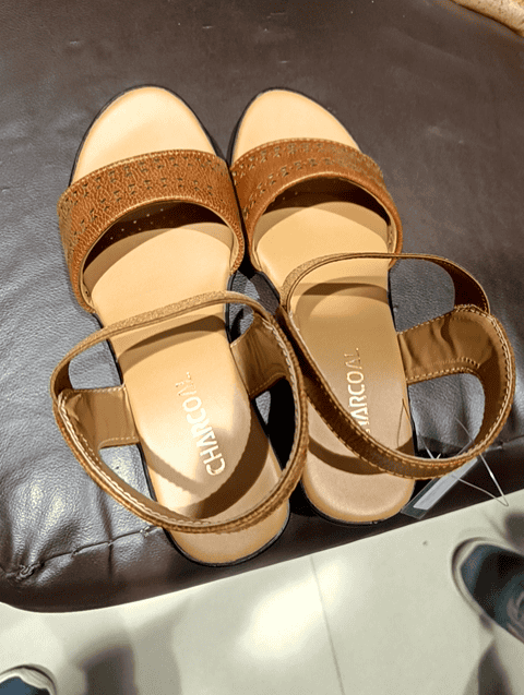 tan pu (polyurethane) sandals - 20701286 -  Zoom Image - 0