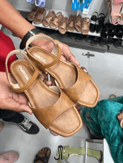 tan pu (polyurethane) sandals - 20701294 -  Standard Image - 0