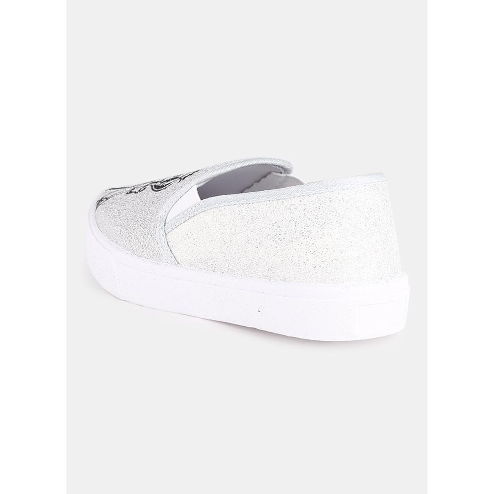 silver pu (polyurethane) casual shoes - 20702654 - Standard Image - 3
