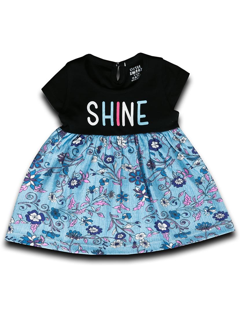 blue floral print cotton frock - 20703652 - Zoom Image - 0