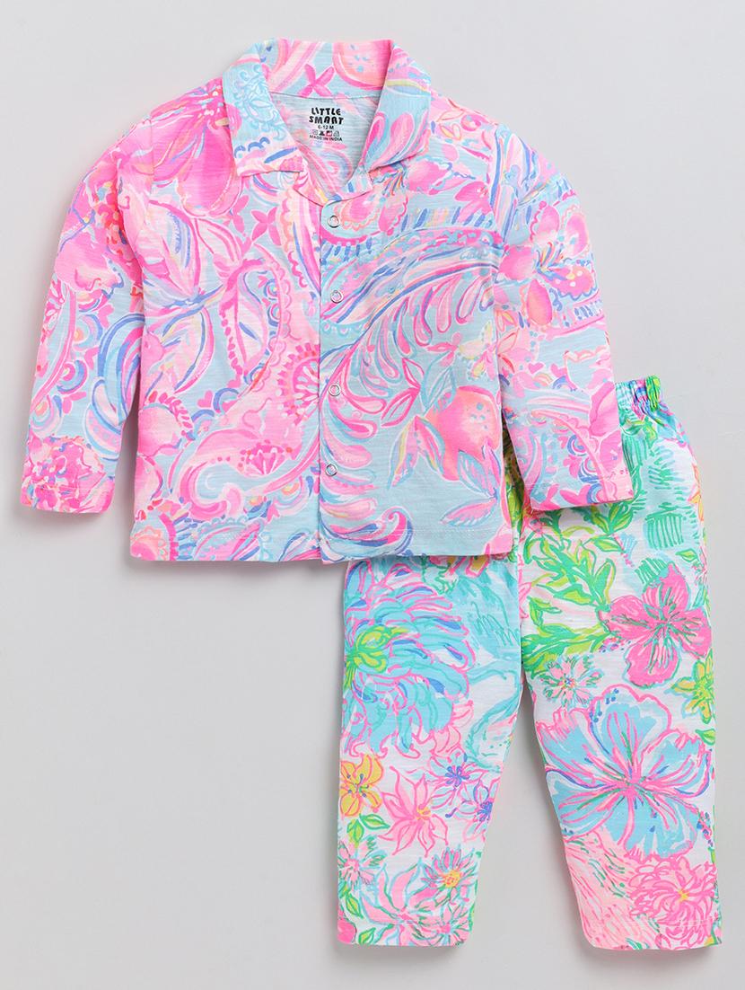 kids printed pyjama nightwear set - 20703682 -  Zoom Image - 0