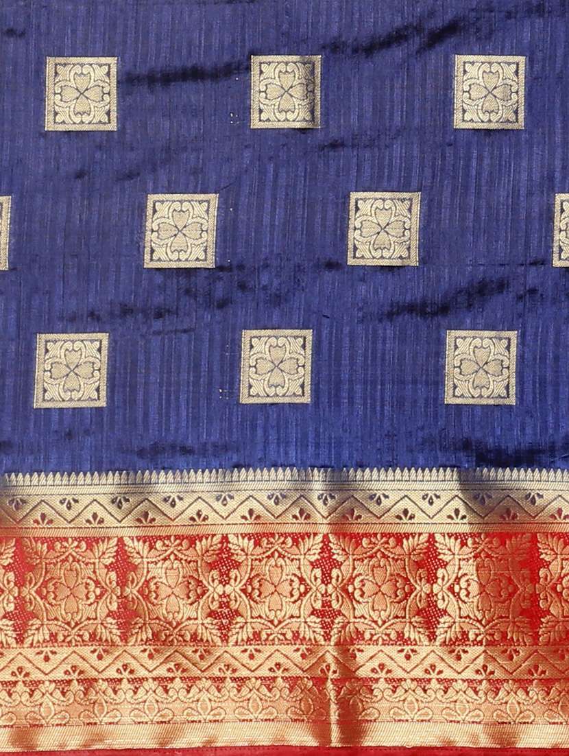 women blue self design banarasi saree - 20703918 -  Standard Image - 3